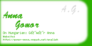 anna gomor business card